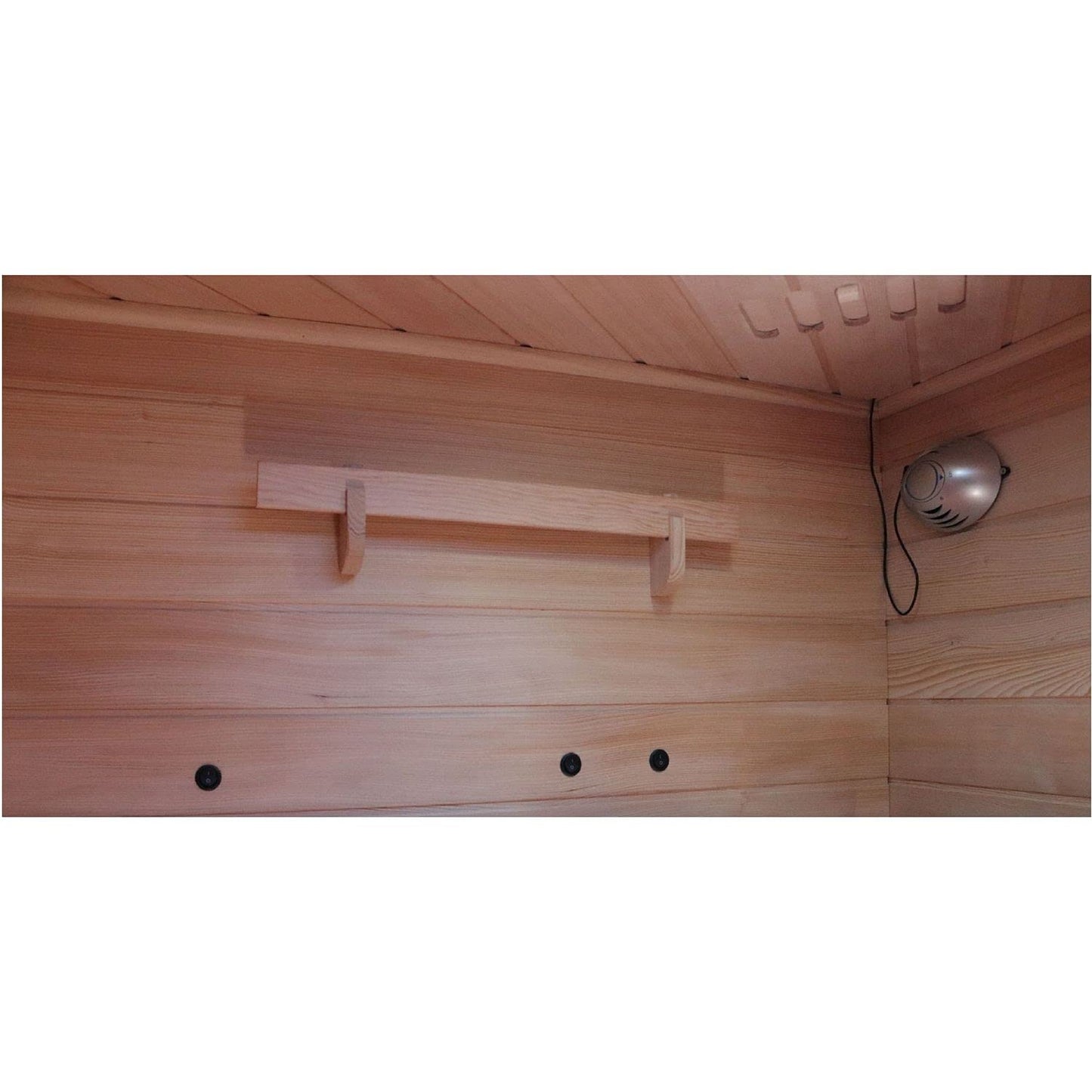 Dewello® Infrarotkabine Lakefield 140x140 – Bluetooth, 2–3 Personen