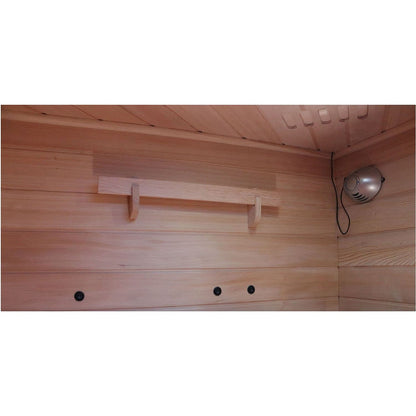 Dewello® Infrarotkabine Lakefield 140x140 – Bluetooth, 2–3 Personen