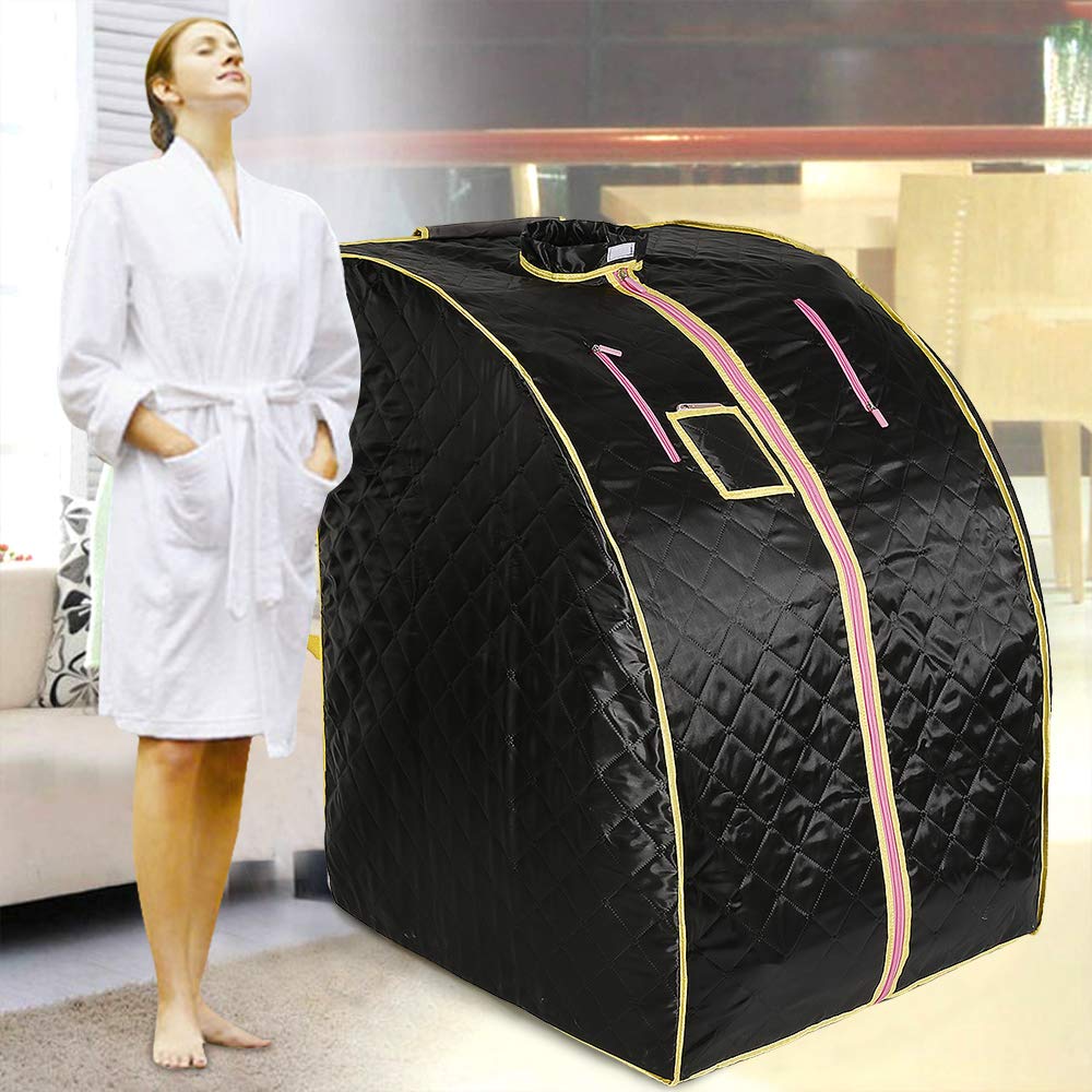 Kedia Tragbare Infrarotsauna Zuhause – 4 Heizplatten, Schwarz