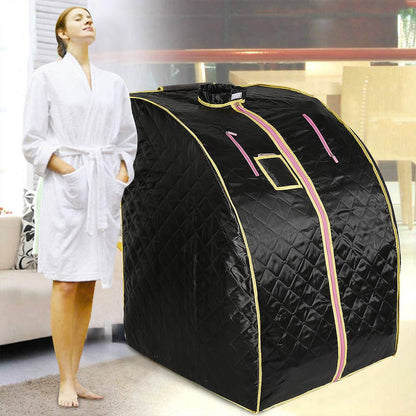 Kedia Tragbare Infrarotsauna Zuhause – 4 Heizplatten, Schwarz
