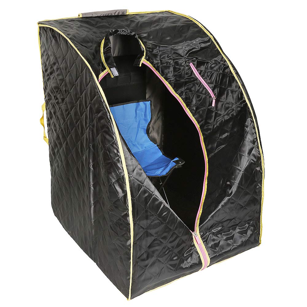 Kedia Tragbare Infrarotsauna Zuhause – 4 Heizplatten, Schwarz