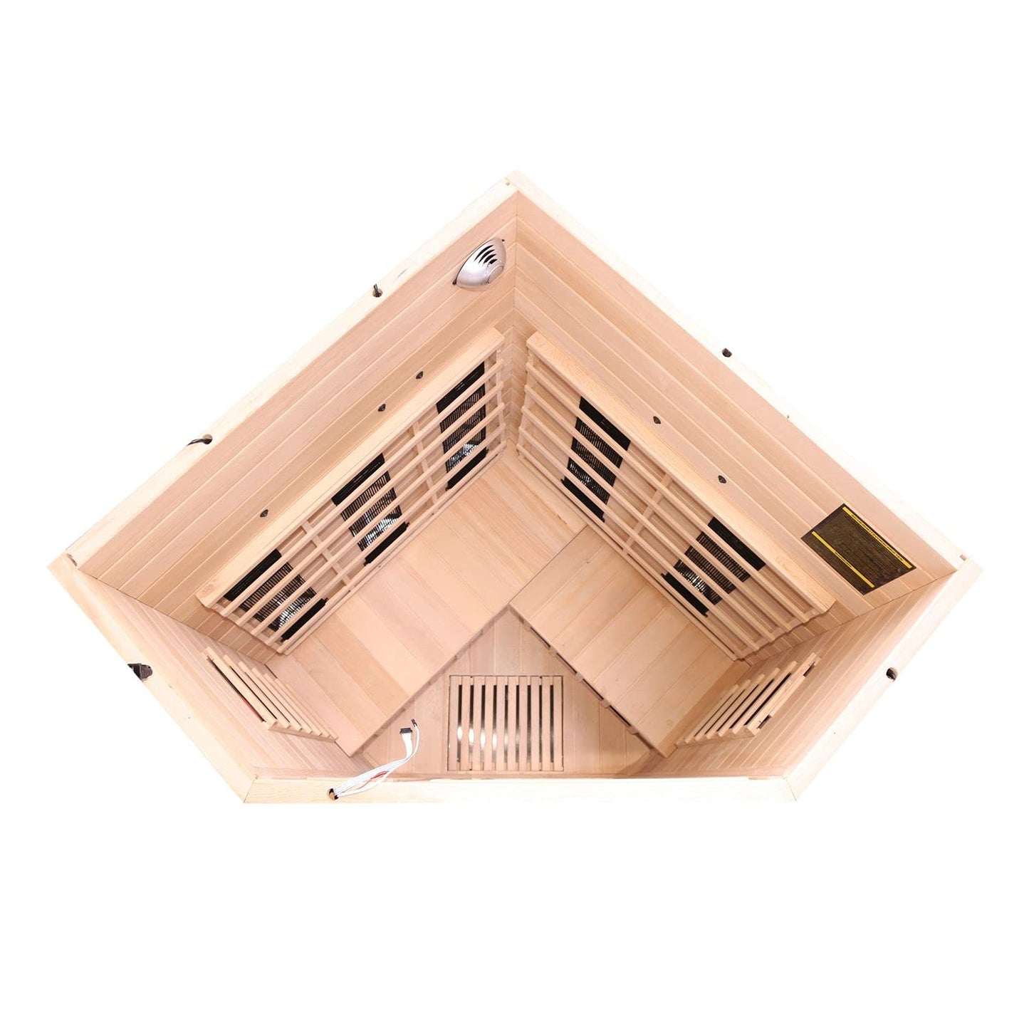 Dewello® Infrarotkabine Lakefield 140x140 – Bluetooth, 2–3 Personen
