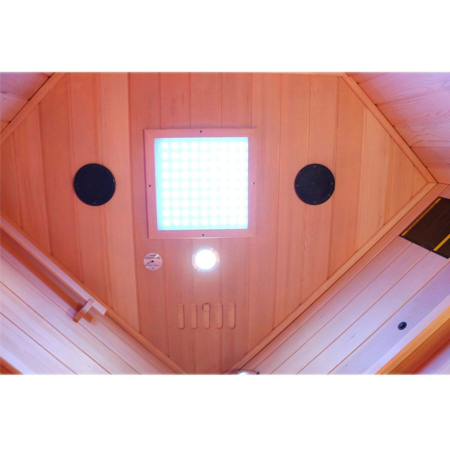 Dewello® Infrarotkabine Lakefield 140x140 – Bluetooth, 2–3 Personen