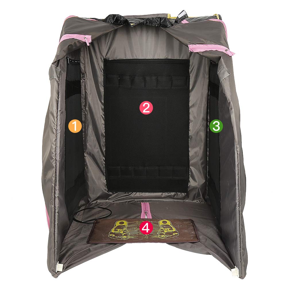 Kedia Tragbare Infrarotsauna Zuhause – 4 Heizplatten, Schwarz