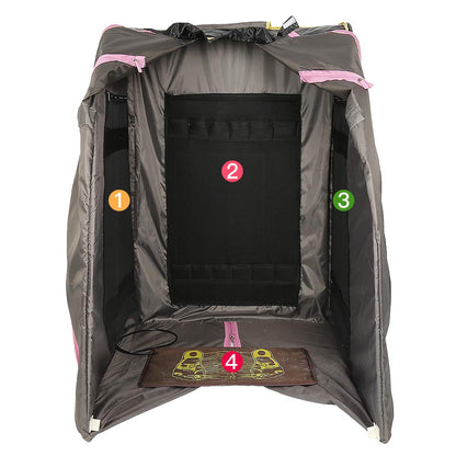 Kedia Tragbare Infrarotsauna Zuhause – 4 Heizplatten, Schwarz