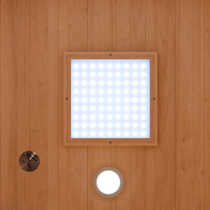 Dewello® Infrarotkabine Pierson 135x105cm – 1-2 Pers. Hemlock