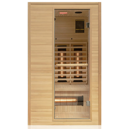 Dewello® Infrarotkabine Calgary – 1–2 Personen, Vollspektrum & Aroma