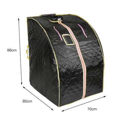 Kedia Tragbare Infrarotsauna Zuhause – 4 Heizplatten, Schwarz