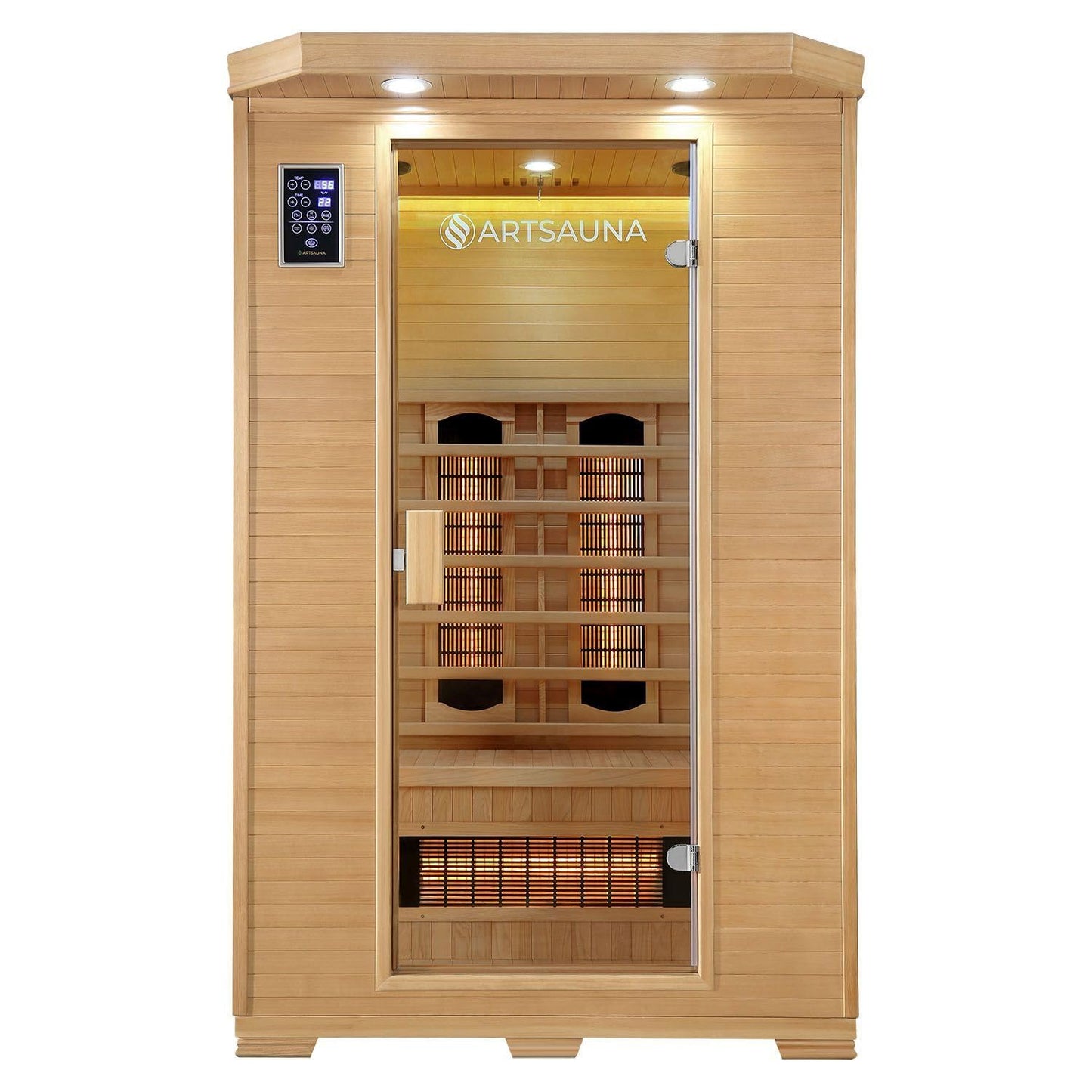 Artsauna Infrarotkabine Oslo – Vollspektrum, 2 Personen, Hemlockholz