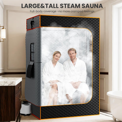 Portable Dampfsauna mit 3-Fenster-Design, 1.200 W, 2,6 L
