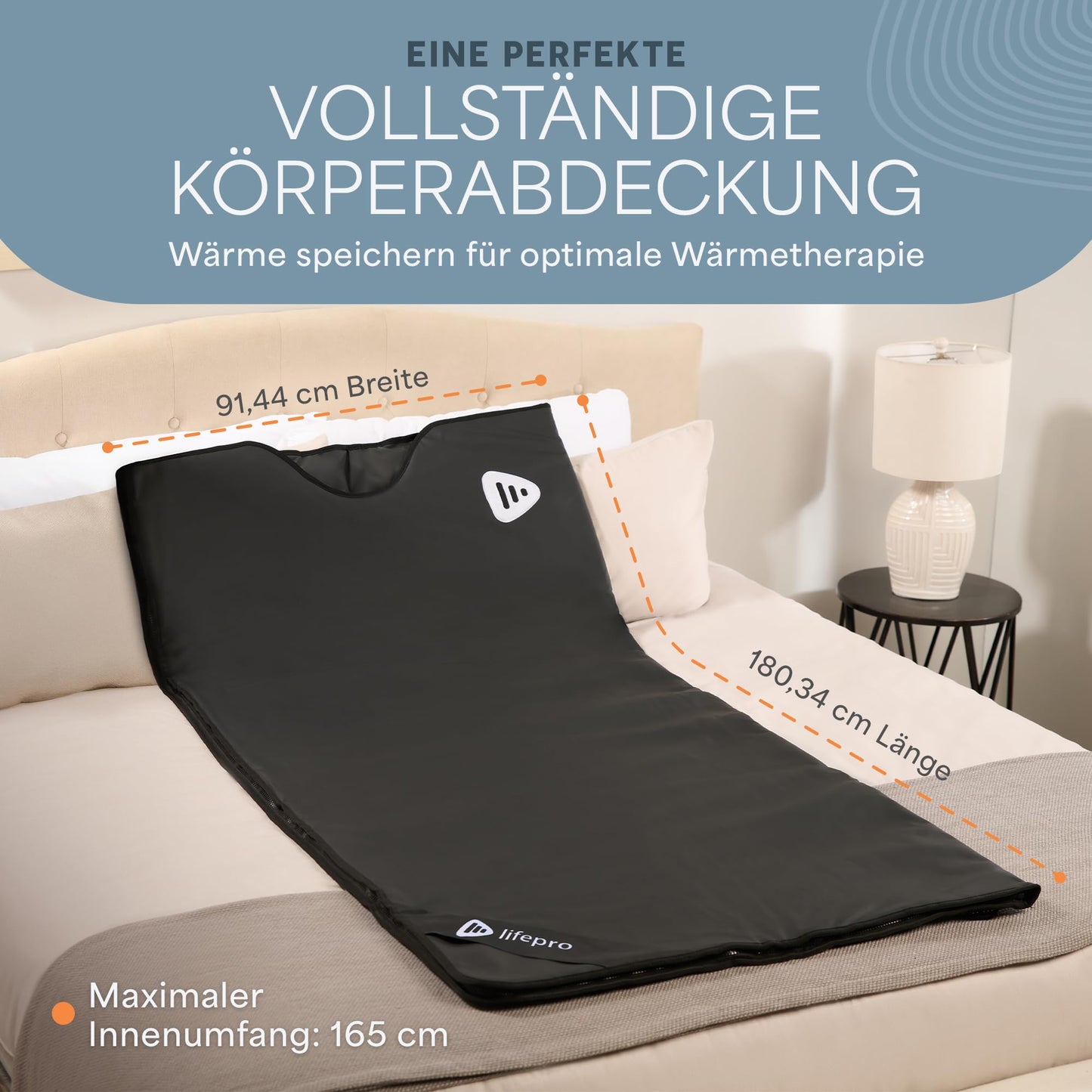 LifePro RejuvaWrap Infrarot-Saunadecke – Einstellbare Heizstufen