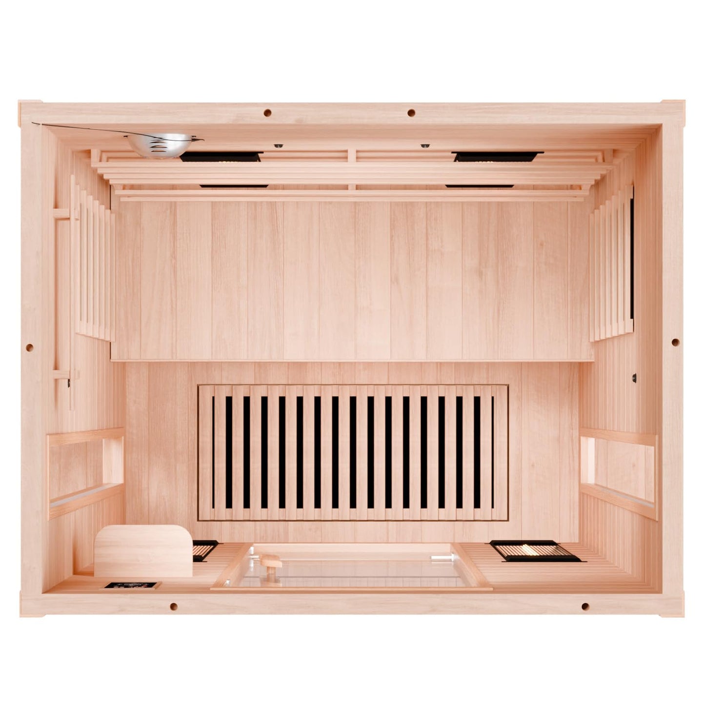 Dewello® Infrarotkabine Pierson 135x105cm – 1-2 Pers. Hemlock