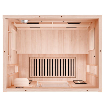 Dewello® Infrarotkabine Pierson 135x105cm – 1-2 Pers. Hemlock