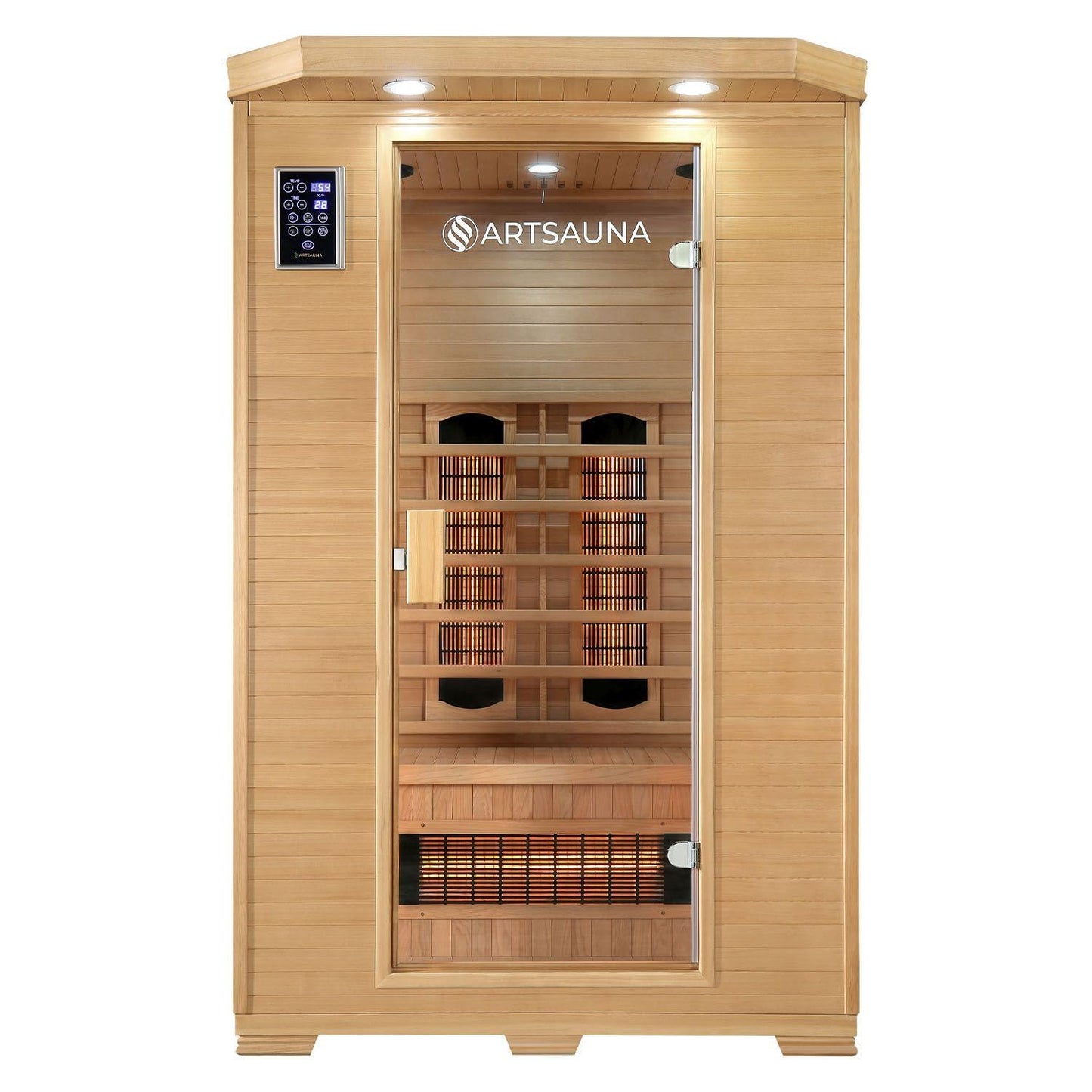 Artsauna Infrarotkabine Oslo – Vollspektrum, 2 Personen, Hemlockholz