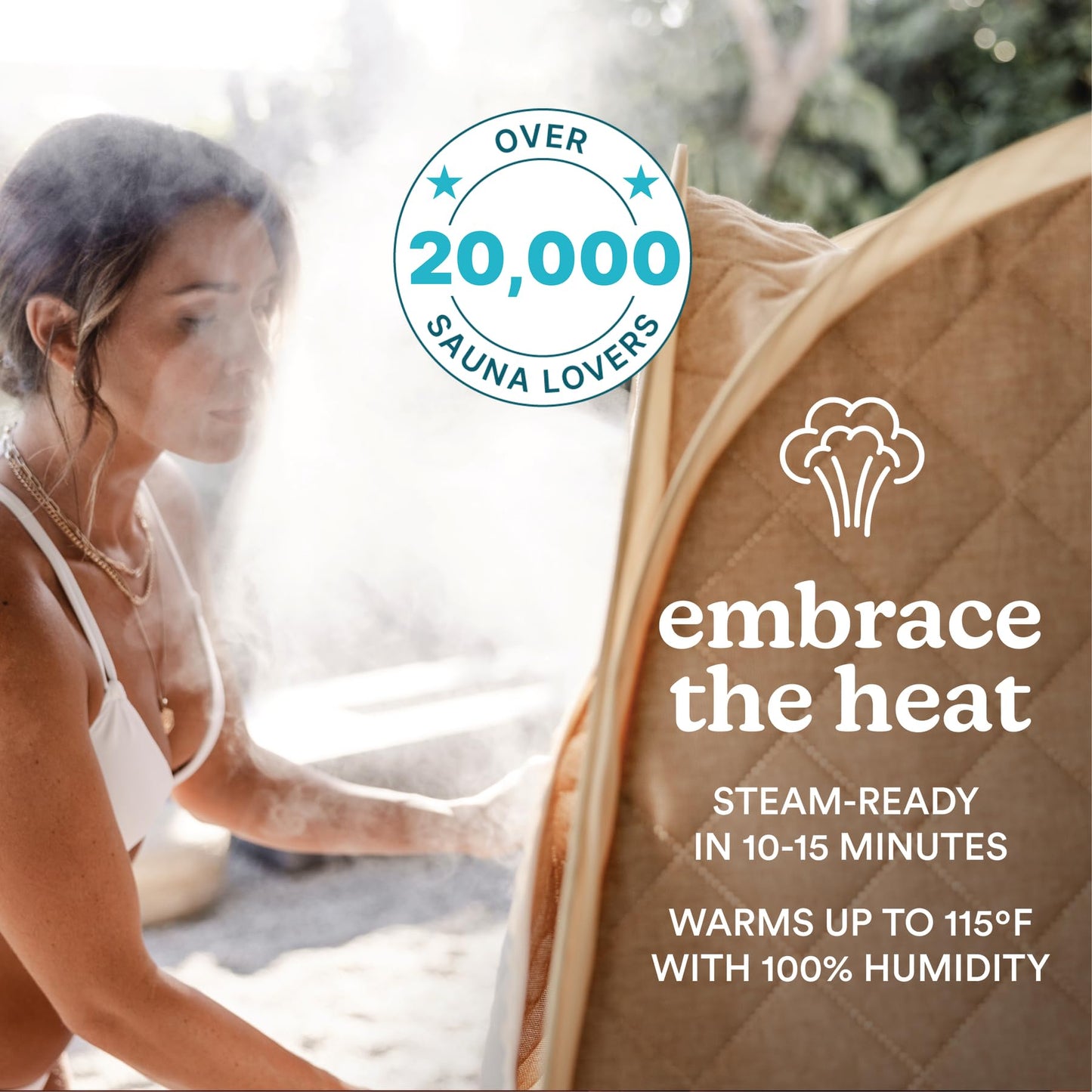Homedics Tragbare Dampfsauna – Klappbar, bis 46°C, 60 Min.