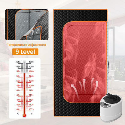 Portable Dampfsauna mit 1 Fenster, 1.200 W, 3 L Dampfgenerator