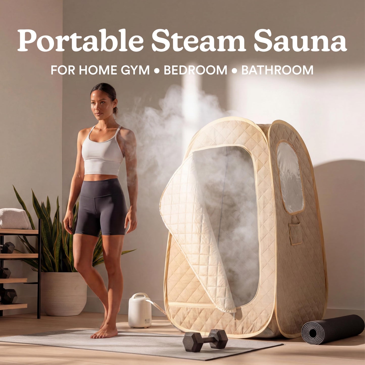 Homedics Tragbare Dampfsauna – Klappbar, bis 46°C, 60 Min.