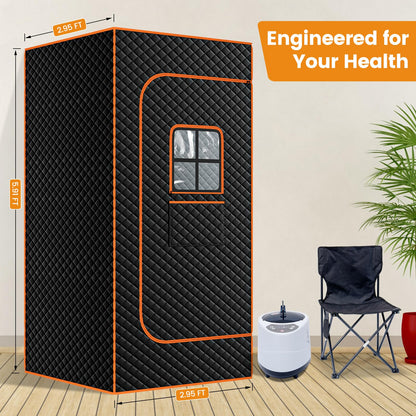Portable Dampfsauna mit 1 Fenster, 1.200 W, 3 L Dampfgenerator